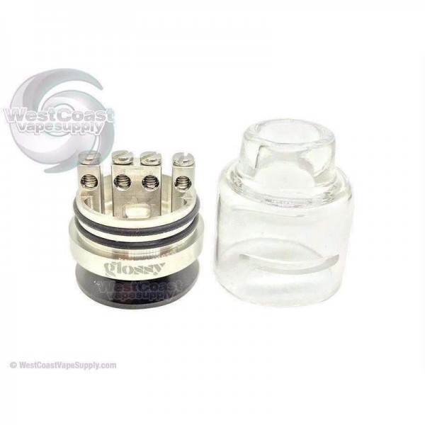 Glossy Glass Bottom Feed RDA W/ Free GLOSSY FLAVORS 180ml Bottle