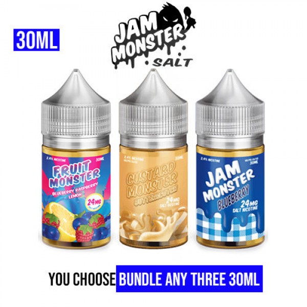 Jam Monster Salt 30mL Pick 3 MEGA Bundle (90mL)