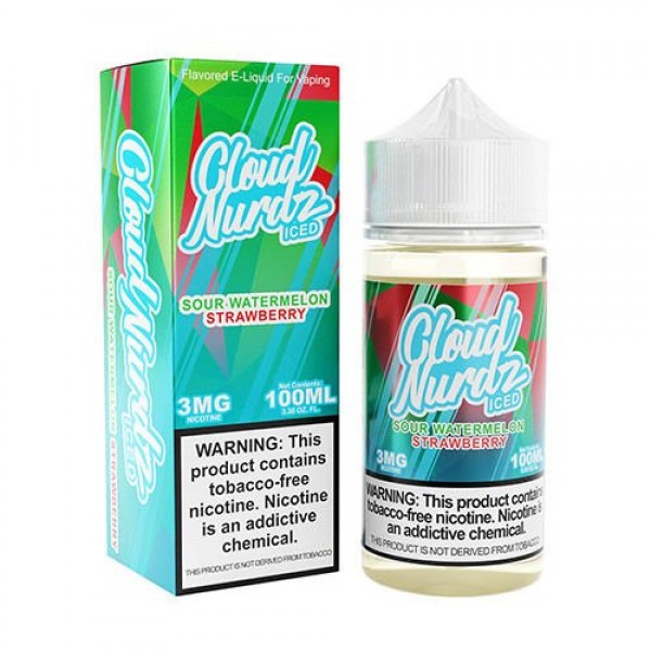 Sour Watermelon Strawberry Iced by Cloud NURDZ Eliquid 100ml