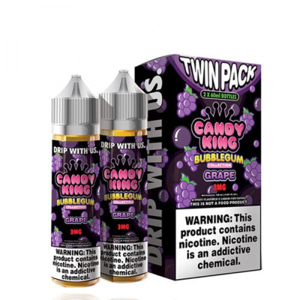 Grape by Candy King Bubblegum Collection Twin Pack 120ml