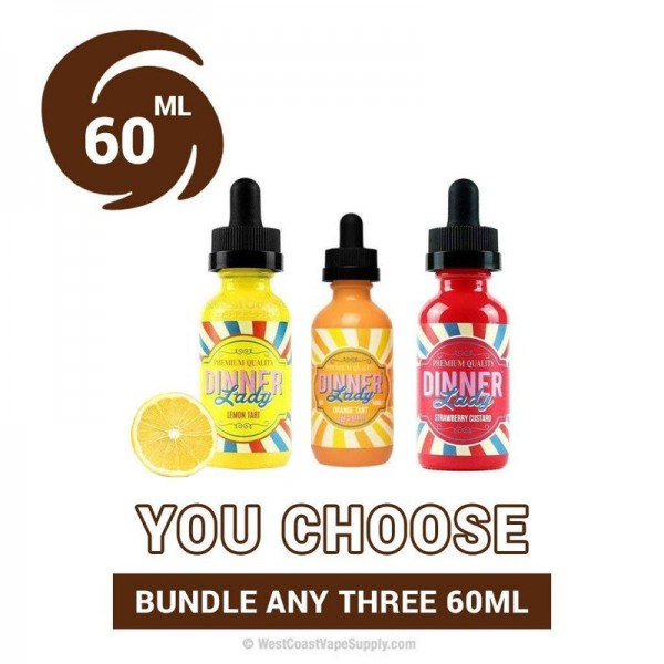 Dinner Lady Vape Juice 60ml Pick 3 Bundle (180ml)