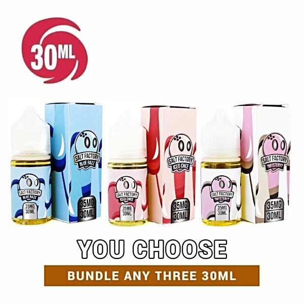 Salt Factory E Liquid Nicotine Salt 30ml Pick 3 Bu...