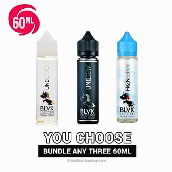 BLVK Unicorn Vape Juice 60ml Pick 3 Bundle (180ml)