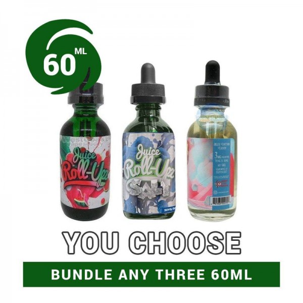 Juice Roll Upz Vape Juice 60ml Pick 3 Bundle (180m...