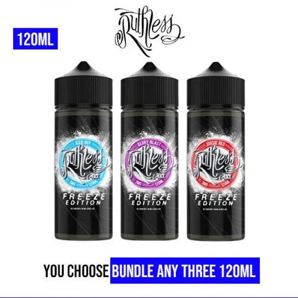 Ruthless Vapor Freeze Edition 120ml Pick 3 Bundle