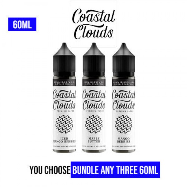 Coastal Clouds Vape Juice 60ml Pick 3 Bundle (180m...